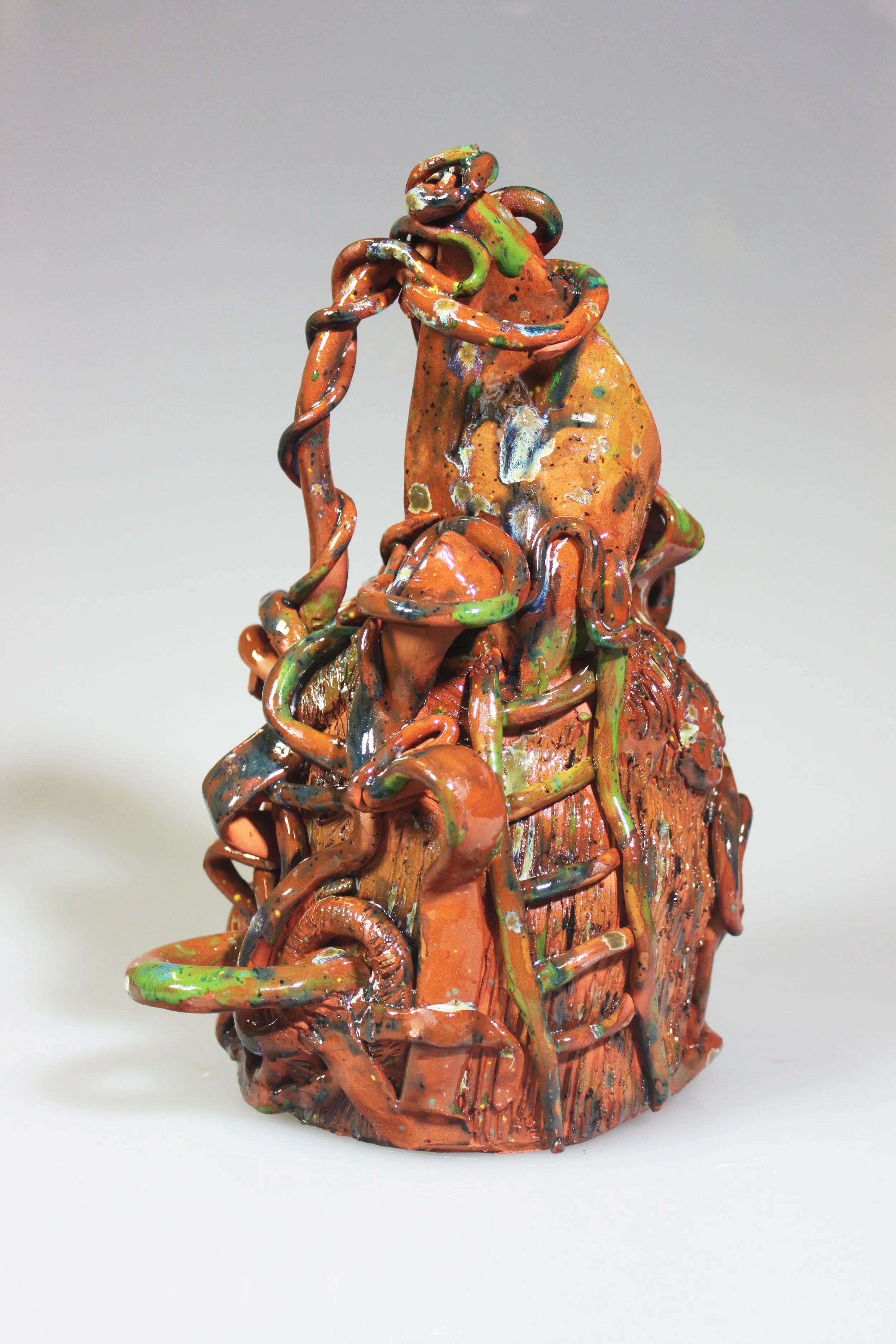 Snakes and Ladders (2024), glazed ceramics, 40 x 10 x 10 x 12 cm.