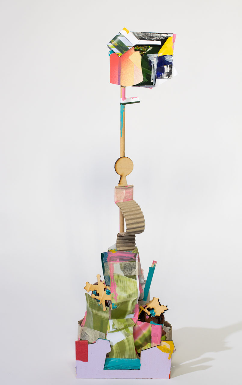 Your Place and Mine 2024 Mixed media on reclaimed banana crate 50 x 30 x 25 cm |